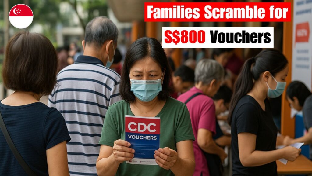 Families Scramble for S$800 Vouchers