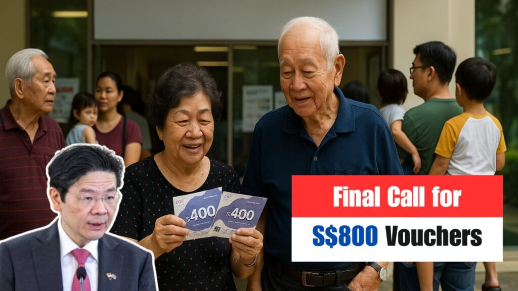 Families and Seniors Rush to Redeem S$800 CDC Vouchers