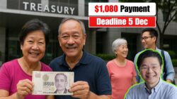 Older Singaporeans Can Receive $1,080 in 5 December 2025 — Treasury Confirms Final Deadline for 05 Dec