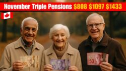 Triple pension support arrives in November 2025 for Canadian Old Person - pensions delivering 808, 1097 and 1433 to seniors, Check your eligibility now